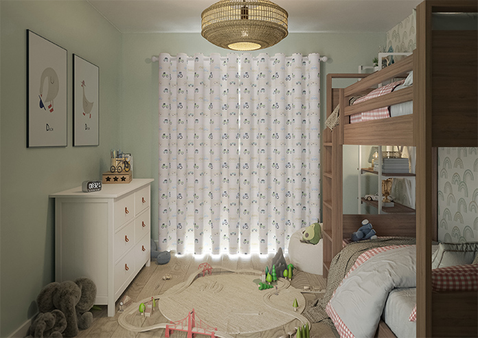 Brum Brum, Neutral - Made to Measure Curtains - Image 15